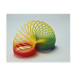 Colorful Rainbow slinky toy for kids Postcards