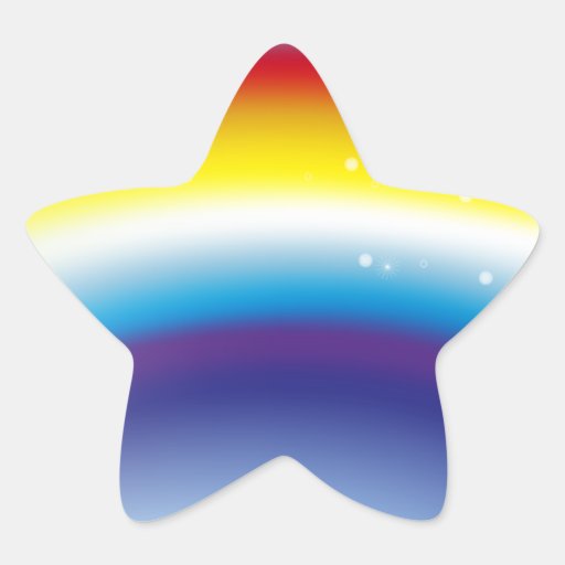 Colorful Rainbow Star Sticker Zazzle