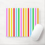 Colorful Rainbow Stripes on White Mouse Pads