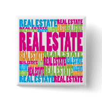 Colorful Real Estate Pinback Buttons