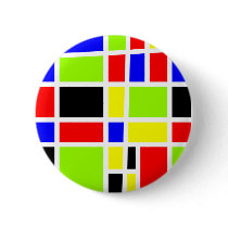 Colorful Rectangles Pinback Button