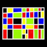 Colorful Rectangles (digital oil painting) posters