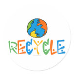 Colorful Recycle stickers