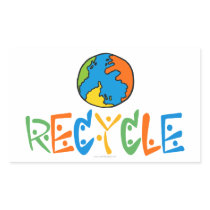Colorful Recycle Rectangle Stickers