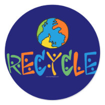 Colorful Recycling Round Stickers