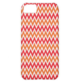 Colorful Red and Orange Chevron Zigzag Pattern iPhone 5C Case
