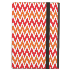 Colorful Red and Orange Chevron Zigzag Pattern iPad Cases