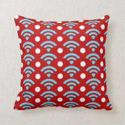 Colorful Red Teal Turquoise Rainbows Arches Dots Throw Pillows