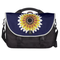 Colorful Red Yellow White Sunflower Embroider Look Bag For Laptop  at Zazzle