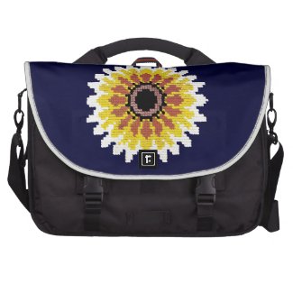 Colorful Red Yellow White Sunflower Embroider Look