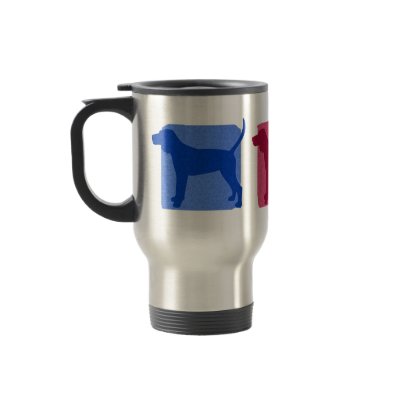Colorful Redbone Coonhound Silhouettes Coffee Mug by MenagerieMayhem
