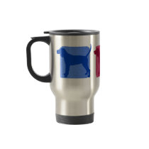 Colorful Redbone Coonhound Silhouettes mugs