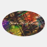 Colorful Reflections Oval Sticker