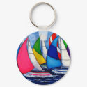 Colorful Regatta Sailing Key Chain keychains