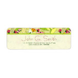 Colorful Retro Abstract Floral Collage labels