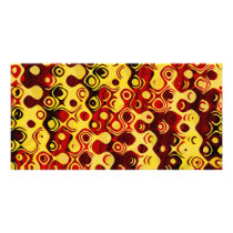 Colorful Retro Abstract Custom Photo Card