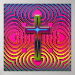 COLORFUL RETRO CROSS POSTER
