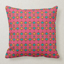 colorful retro drips abstract shapes  pattern II Throw Pillow