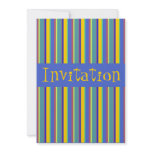 Colorful Retro Early 1960s Stripes - Invitation