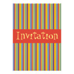 Colorful Retro Early 1960s Stripes - Invitation