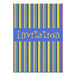 Colorful Retro Early 1960s Stripes - Invitation