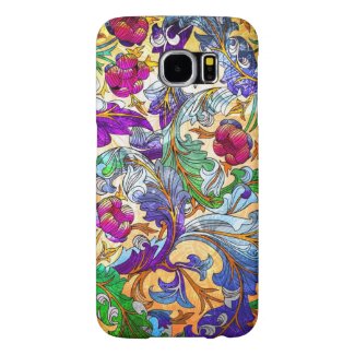 Colorful Retro Floral Collage 4-Purple Tint Samsung Galaxy S6 Cases