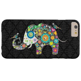 Colorful Retro Flower Elephant & Birds Barely There iPhone 6 Plus Case