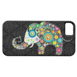 Colorful Retro Flowers Elephant Design iPhone 5 Covers