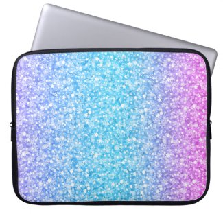 Colorful Retro Glitter And Sparkles Laptop Computer Sleeve