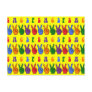 Colorful Retro Hand Peace Sign Post Card