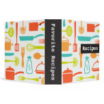 Colorful retro kitchen recipe binder / organizer