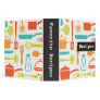 Colorful retro kitchen recipe binder / organizer