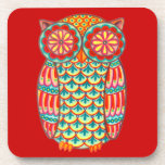 Colorful Retro Owl Coasters - Set of 6