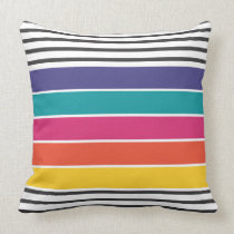 Colorful retro pop pattern pillows