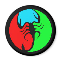 COLORFUL RETRO SCORPION MAGNETS