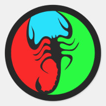 COLORFUL RETRO SCORPION STICKERS