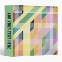 Colorful Retro Stripes Collage binders