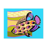 Colorful Retro Tropical Fish Postcards