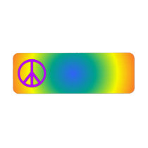 Colorful return address Peace sticker Return Address Labels