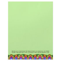 colorful ribbons letterhead