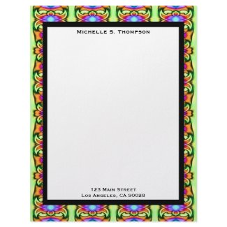 colorful ribbons customized letterhead