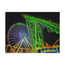 Colorful Rides Post Card