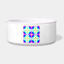 Colorful Ripples Big Transparent Dog Food Bowl