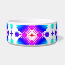 Colorful Ripples Small Transparent Dog Food Bowl