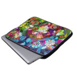 Colorful Romantic Vintage Floral Collage Pattern Computer Sleeve