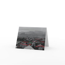 Colorful Roofs Notecards