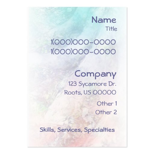Colorful Roots Business Card (back side)