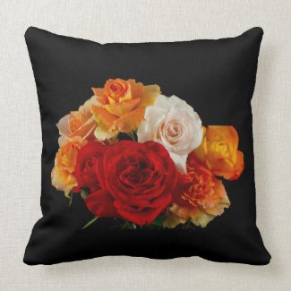 Colorful Rose Bouquet Pillows