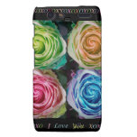 Colorful Rose Spirals With Love Droid RAZR Cover