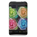 Colorful Rose Spirals With Love HTC Vivid Cover